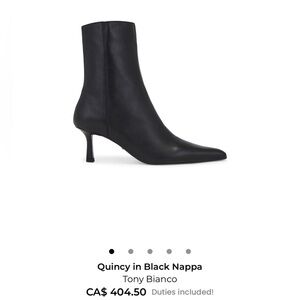 Tony Bianco Black Pointed Bootie - kitten heel